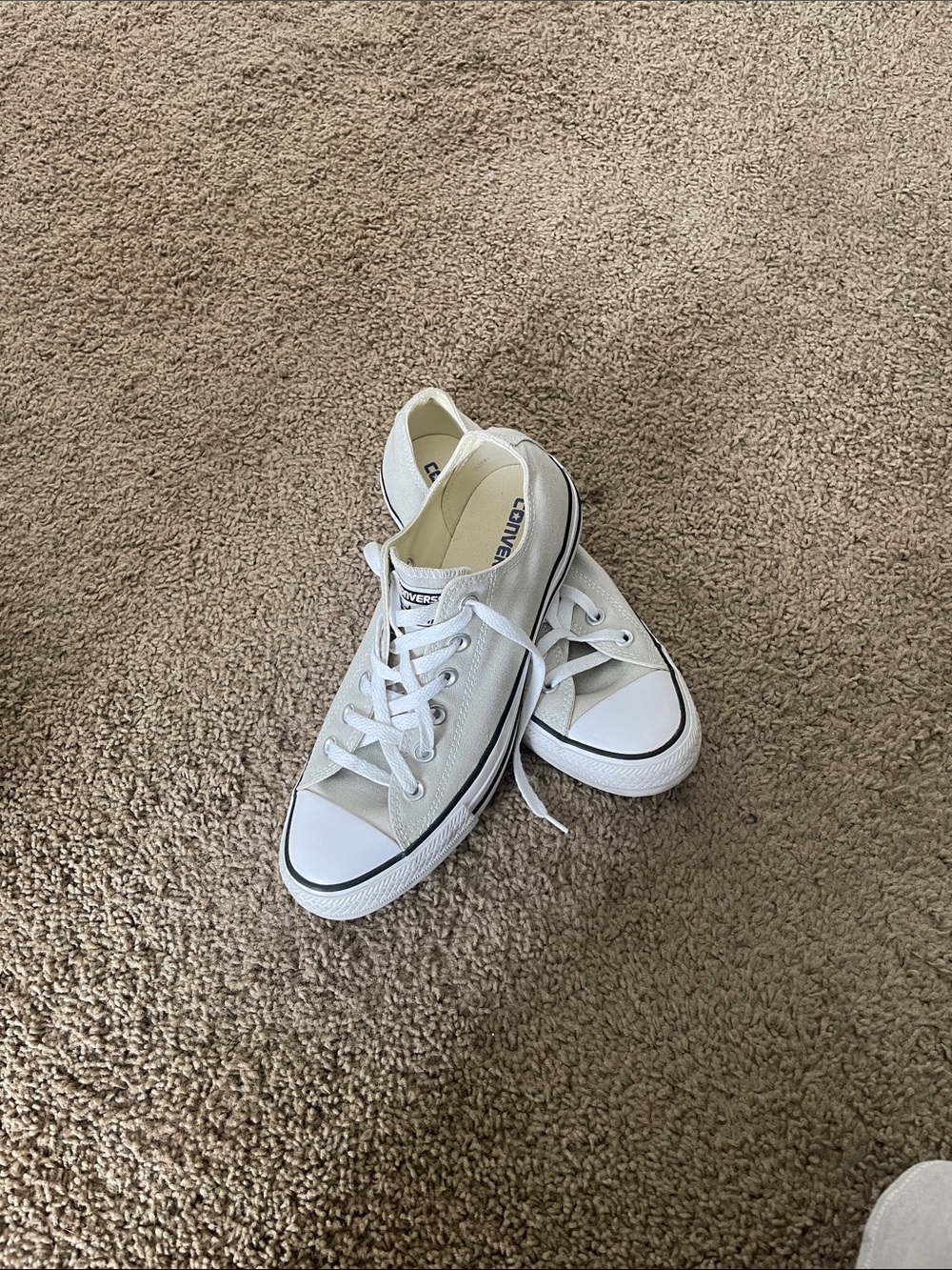 Converse off white low Top Sneakers with Black Trim